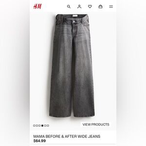 H&M MAMA BEFORE & AFTER WIDE JEANS.